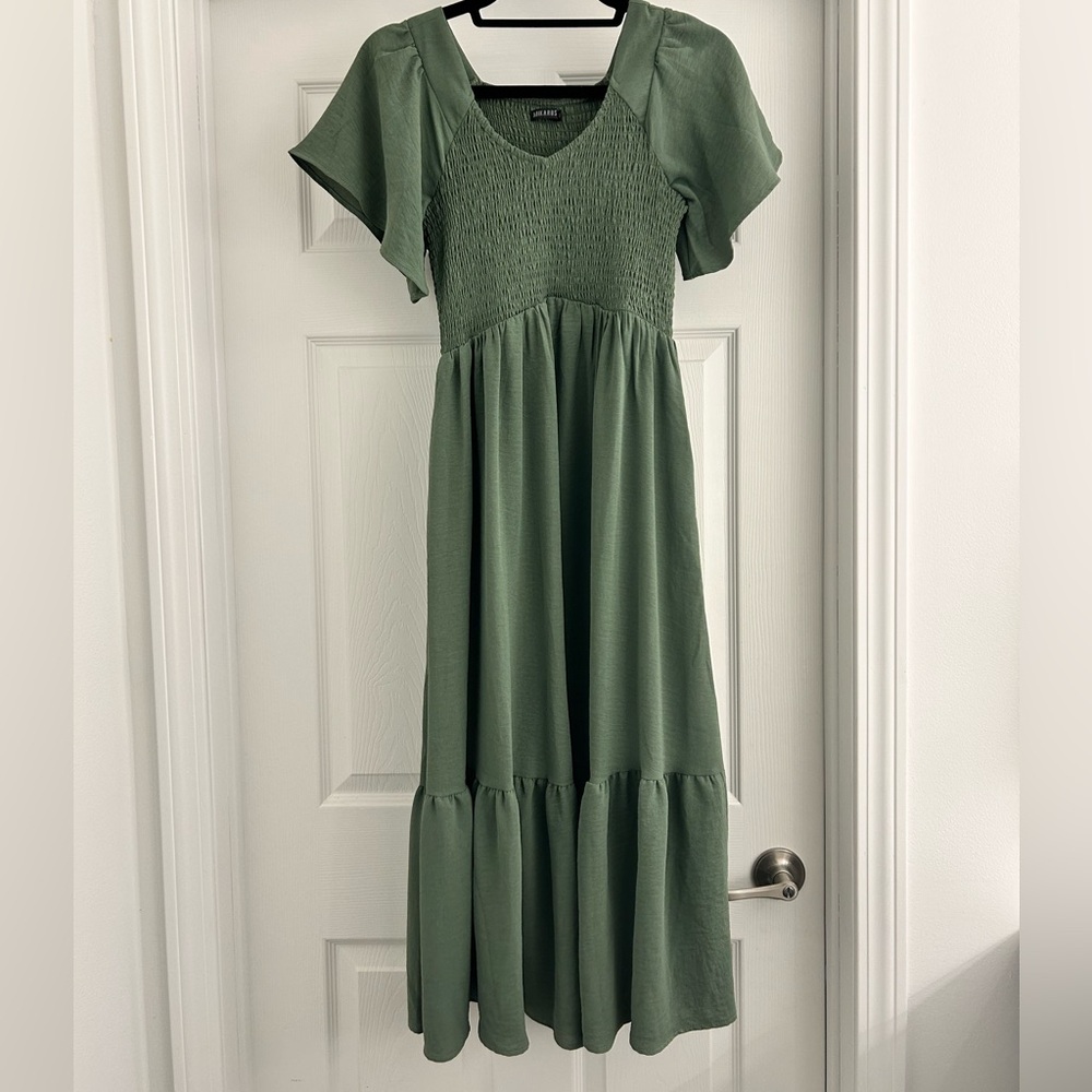 Mikarose Green Midi Dress